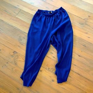 Cobalt blue easy pants vintage check pattern